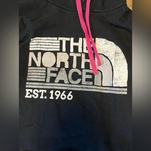 The North Face Pink and Black Hoodie Medium - Picture 3 of 5
